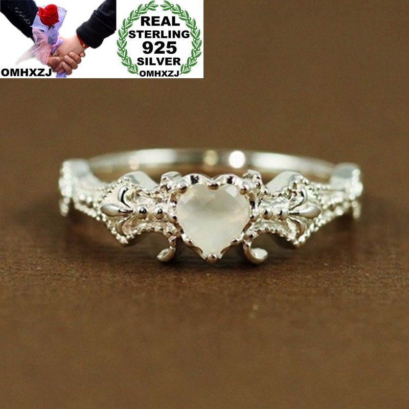 OMHXZJ Wholesale European Fashion Woman Girl Party Wedding Gift Silver White Heart Opal 925 Sterling Silver Ring RR182
OMHXZJ Wholesale European Fashion Woman Girl Party Wedding Gift Silver White Heart Opal 925 Sterling Silver Ring RR182