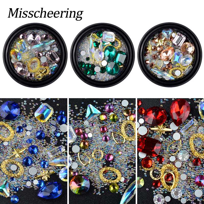 1 Box AB Colorful Shiny Nail Art Decoration Rhinestones Mixed Crystal Gem Stud Jewelry Accessories 3D DIY Metal Manicure Tools
1 Box AB Colorful Shiny Nail Art Decoration Rhinestones Mixed Crystal Gem Stud Jewelry Accessories 3D DIY Metal Manicure Tools