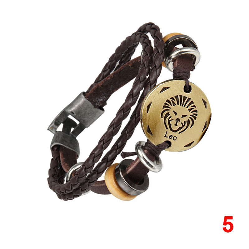 12 Constellations Men Women Braided Bracelet Cuff Leather Zodiac Signs Couple Lovers Casual Bracelets UND Sale
12 Constellations Men Women Braided Bracelet Cuff Leather Zodiac Signs Couple Lovers Casual Bracelets UND Sale