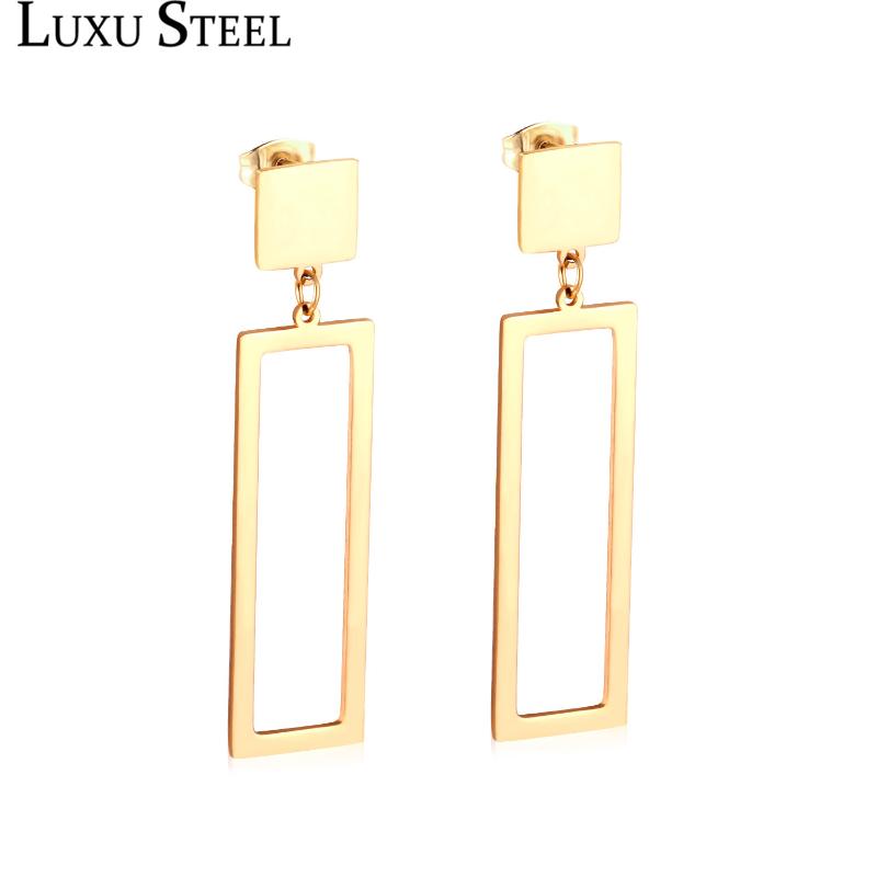 LUXUSTEEL Classic Style Geometry Rectangle Drop Earrings Stainless Steel Gold Color Hollow Out Earrings Fashion Jewelry Party
LUXUSTEEL Classic Style Geometry Rectangle Drop Earrings Stainless Steel Gold Color Hollow Out Earrings Fashion Jewelry Party