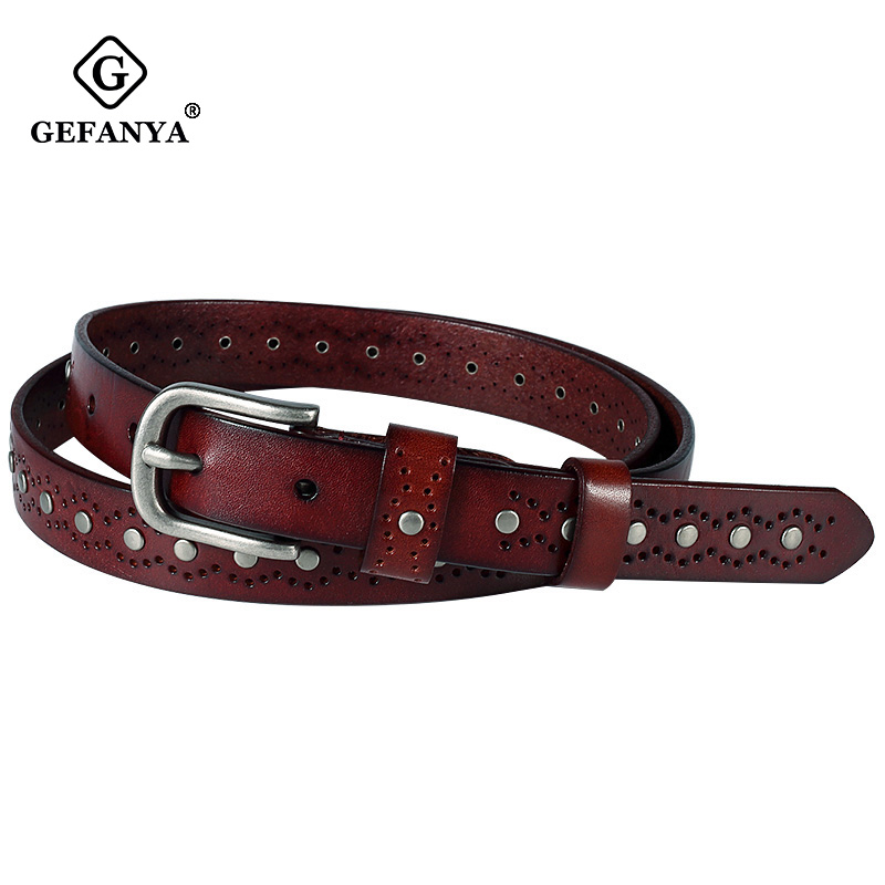High Quality Designer Belts Rivet Women Genuine Leather Belt Vintage Cow Belt for Women Jeans Strap Female Waistband Accessory, Brown
High Quality Designer Belts Rivet Women Genuine Leather Belt Vintage Cow Belt for Women Jeans Strap Female Waistband Accessory, Brown