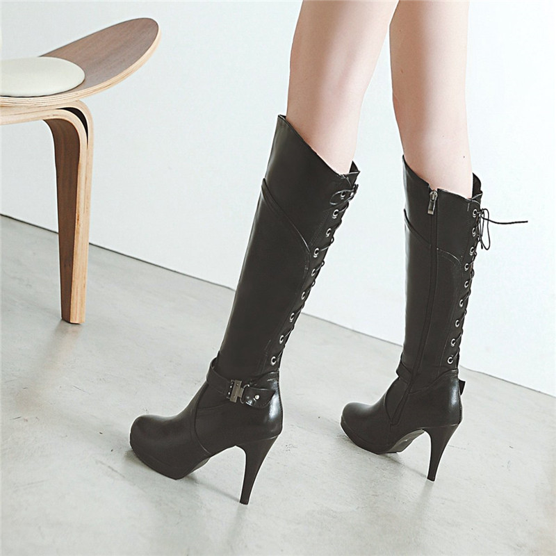YMECHIC Fashion Cross Tied Buckle Strap Knee High Heels Boots Women Red Black Platform Party Large Size 35-45 Ladies Party Shoes, Brown
YMECHIC Fashion Cross Tied Buckle Strap Knee High Heels Boots Women Red Black Platform Party Large Size 35-45 Ladies Party Shoes, Brown