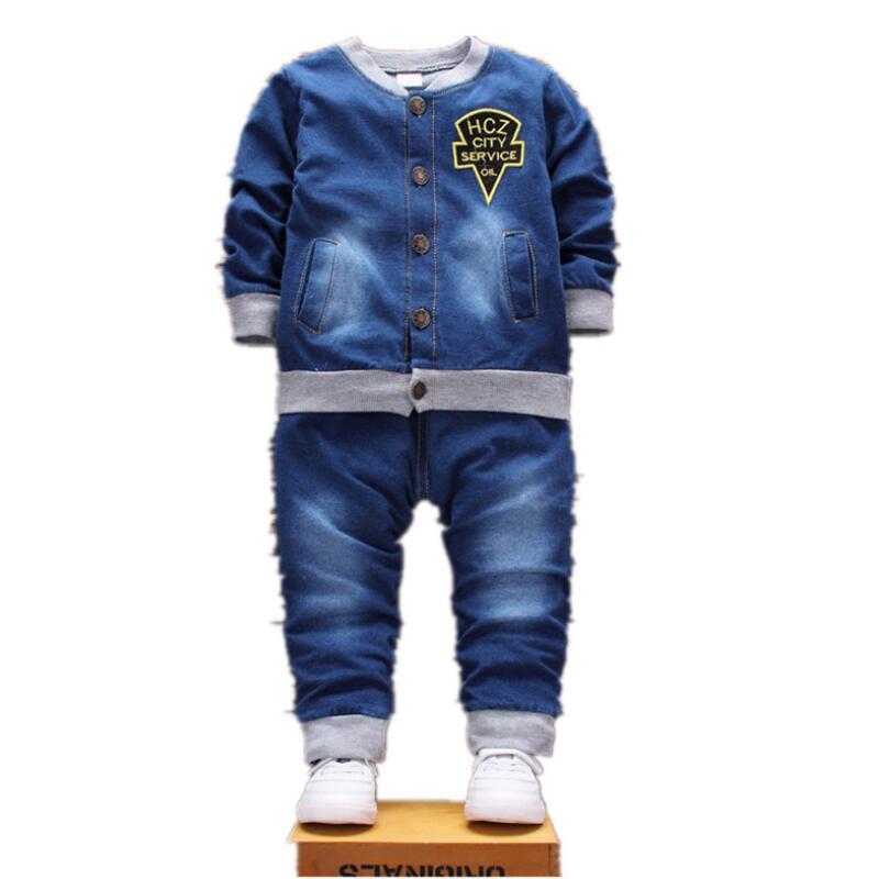 Boys Clothes Cowboy Sport Suit Boys Clothes Long SleeveThe letter printing Denim Jacket + jeans Pants Tracksuit 2pc Sets, Blue
Boys Clothes Cowboy Sport Suit Boys Clothes Long SleeveThe letter printing Denim Jacket + jeans Pants Tracksuit 2pc Sets, Blue