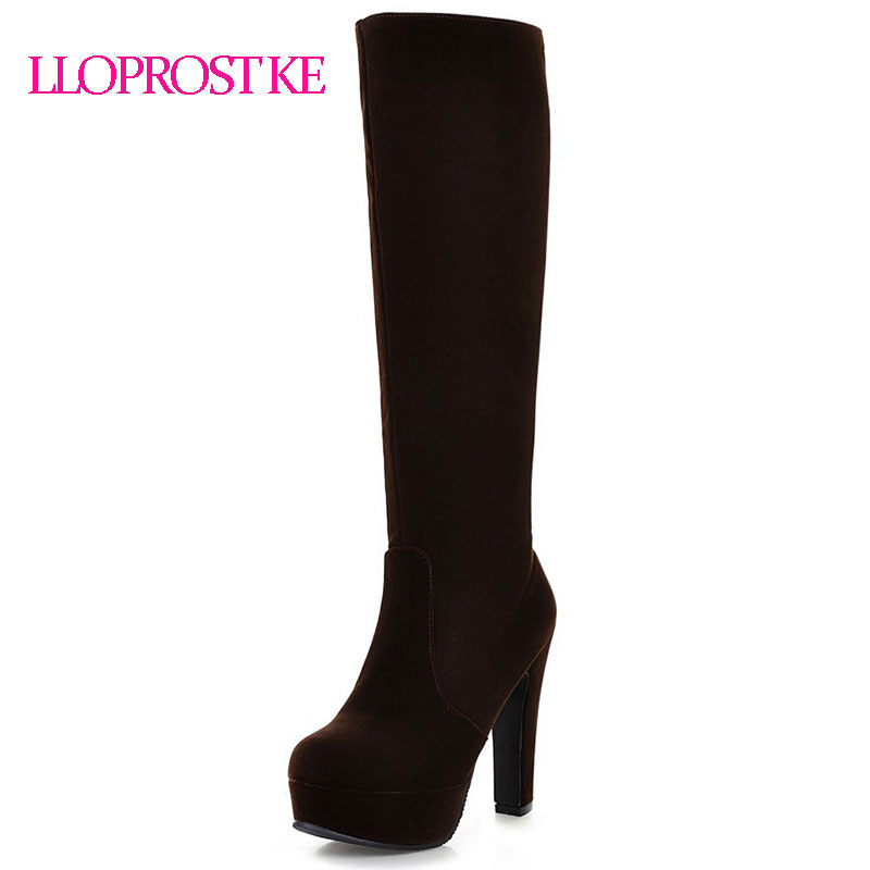 LLOPROST KE Women Winter Boots Knee High Boots Zipper Round Toe Thin High Solid Fashion Botas Size 32-45 MY092, Black
LLOPROST KE Women Winter Boots Knee High Boots Zipper Round Toe Thin High Solid Fashion Botas Size 32-45 MY092, Black