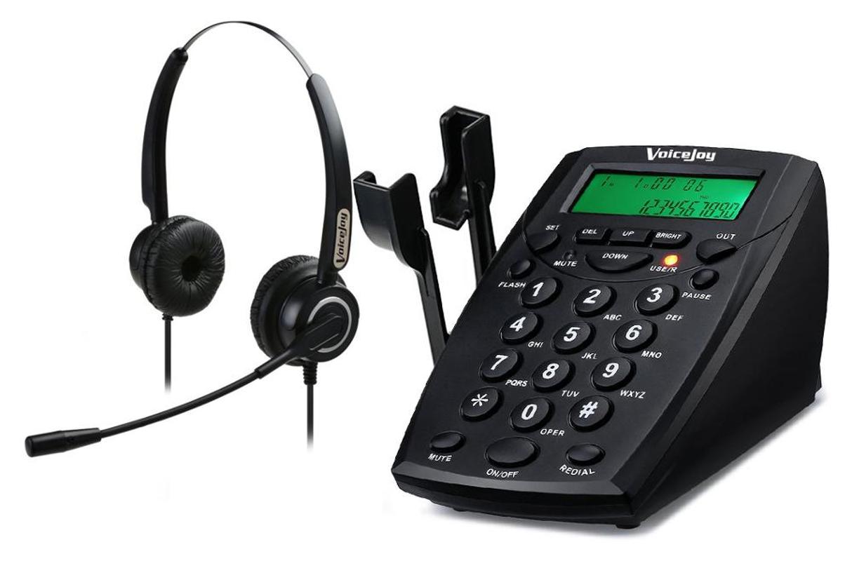 

Call Center Corded Phone Dialpad Telephones with Double Noise Cancellation Headset, PC Recording Function telephone