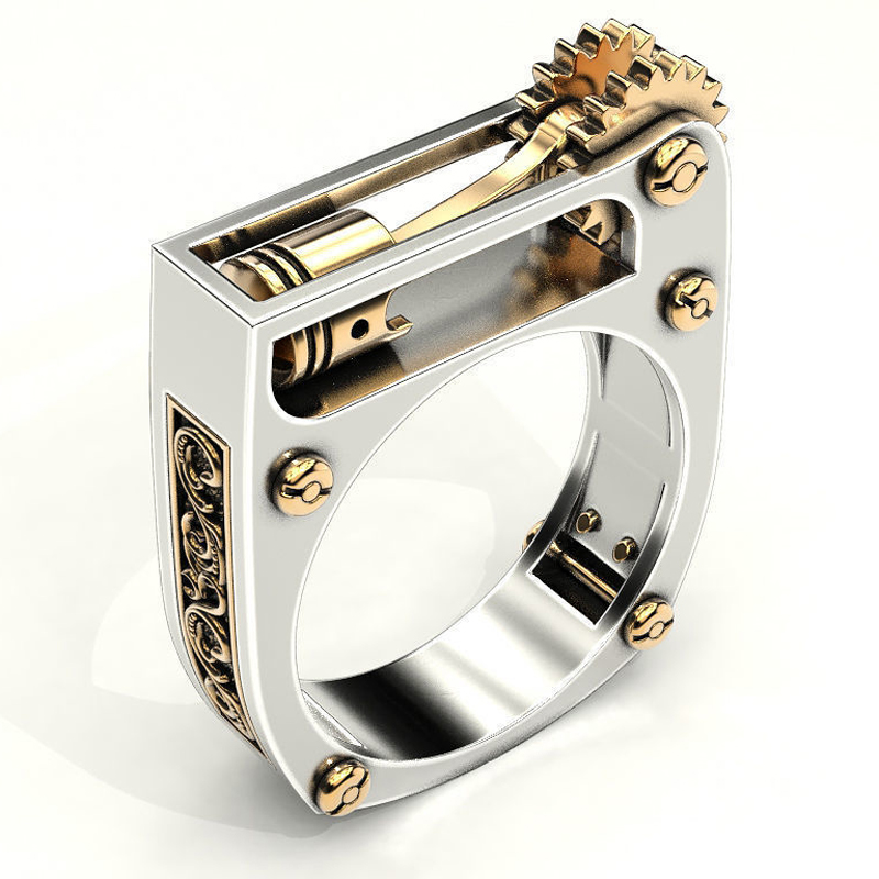 Geometric Mechanical Gear Wheel Ring for Women Men Silver Color Punk Wedding Band Finger Ring Modern Jewelry
Geometric Mechanical Gear Wheel Ring for Women Men Silver Color Punk Wedding Band Finger Ring Modern Jewelry