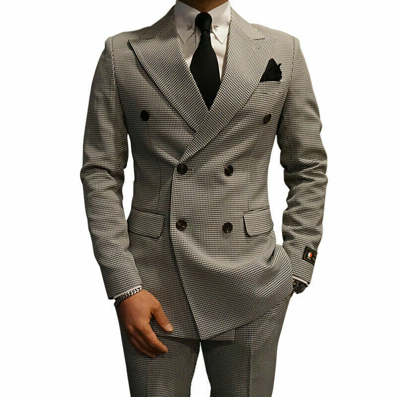 Vintage Double Breasted Mens Suit Jacket Pant 2 PCS Dark Gray Custom Made Formal Suits Wedding Tuxedos Business Men Wear, Same as image
Vintage Double Breasted Mens Suit Jacket Pant 2 PCS Dark Gray Custom Made Formal Suits Wedding Tuxedos Business Men Wear, Same as image