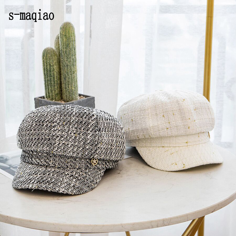 Women Hat Retro Octagonal Newsboy Cap Autumn winter Ladies Fashion wild Cotton Beret Hat Female Vintage Artist Painter, Black
Women Hat Retro Octagonal Newsboy Cap Autumn winter Ladies Fashion wild Cotton Beret Hat Female Vintage Artist Painter, Black