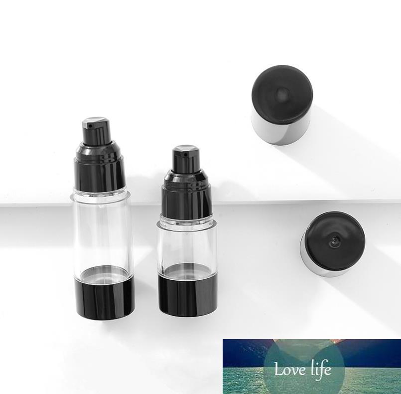 wholesale hot sale new 15ml 30ml 50ml black airless pump bottle empty,30 ml plastic airless Refillable Bottles SN1230