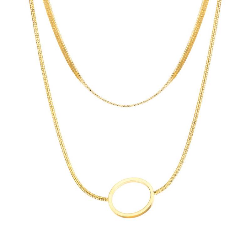 New Arrival Simple Temperament Multi - layer Choker Chain Gold Color Titanium Steel Necklace Woman Gift Wholesale Not Fade
New Arrival Simple Temperament Multi - layer Choker Chain Gold Color Titanium Steel Necklace Woman Gift Wholesale Not Fade
