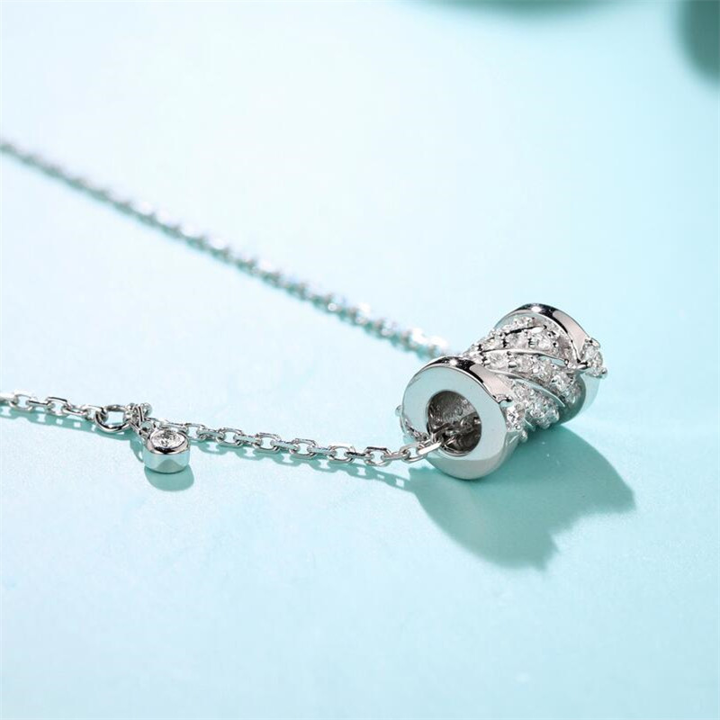 Sterg Sier Circle Pendant Necklace White Sapphire CZ | Fine Jewelry Gift
