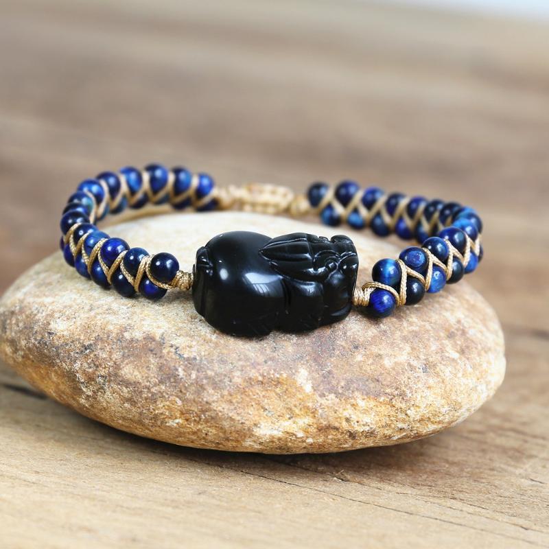 Brave Troops Bracelet for Women Men Natural Blue Tiger Eye Obsidian Pixiu Bracelet Double Layer Braid Yoga Charm Wrap
Brave Troops Bracelet for Women Men Natural Blue Tiger Eye Obsidian Pixiu Bracelet Double Layer Braid Yoga Charm Wrap