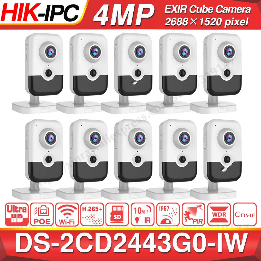 DS-2CD2443G0-IW Wi-Fi Video Surveillance 4MP IR Fixed Cube Wireless IP Camera Two-way Audio H.265+ 10pcs/lot
DS-2CD2443G0-IW Wi-Fi Video Surveillance 4MP IR Fixed Cube Wireless IP Camera Two-way Audio H.265+ 10pcs/lot