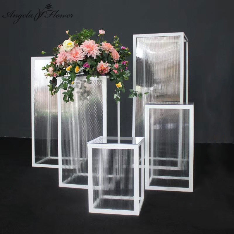Acrylic geometric pillar iron rack Wedding props cake flower stand table crafts decor candy display pedestal columns shelf, White
Acrylic geometric pillar iron rack Wedding props cake flower stand table crafts decor candy display pedestal columns shelf, White