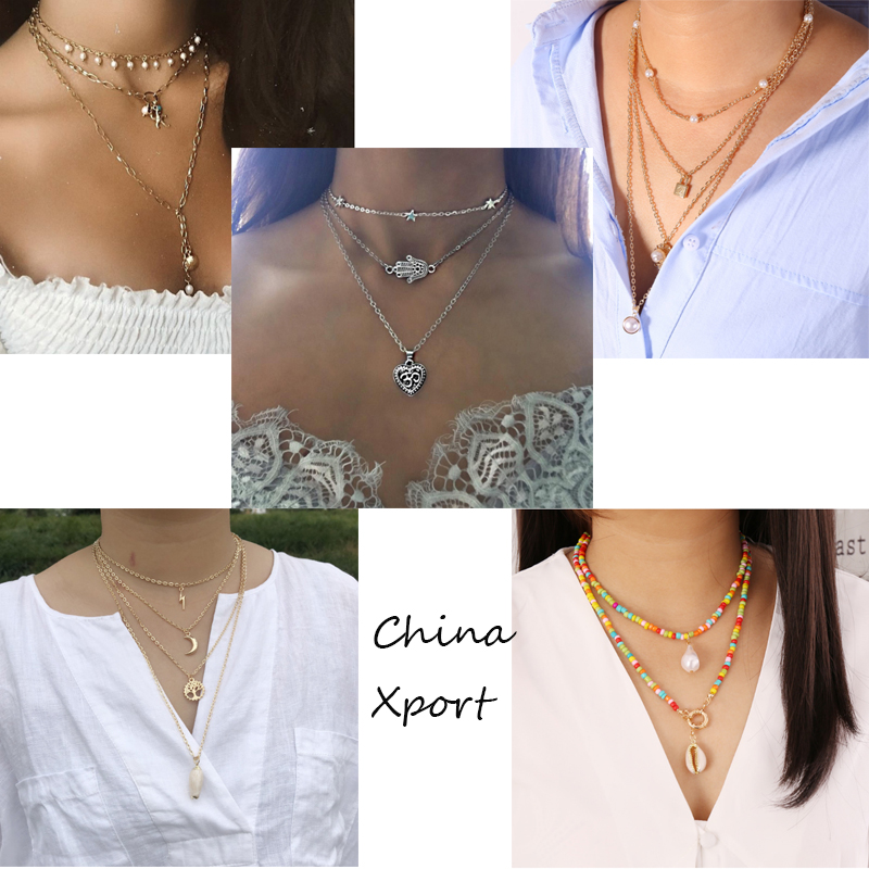 Bohemia style conch shell heart pearl pendant women necklace feminine elegant cool necklace new arrival several layers
Bohemia style conch shell heart pearl pendant women necklace feminine elegant cool necklace new arrival several layers
