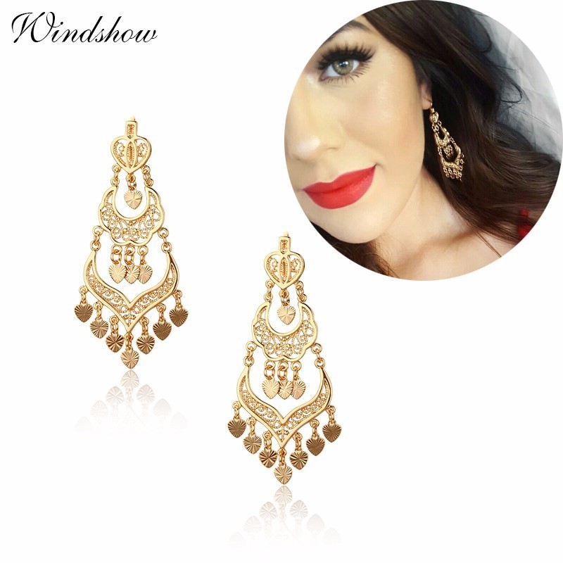Yellow Gold Color Chandelier Filigree Heart Bohemian Big Drop Long Earrings For Women Wedding Jewelry Aros Pendientes Colgantes
Yellow Gold Color Chandelier Filigree Heart Bohemian Big Drop Long Earrings For Women Wedding Jewelry Aros Pendientes Colgantes