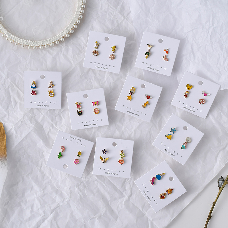 Meetvii Cute Animal Cartoon Earrings Set for Women Girl Asymmetric Bird Star Flower Bear Heart Stud Earrings Jewelry Gift
Meetvii Cute Animal Cartoon Earrings Set for Women Girl Asymmetric Bird Star Flower Bear Heart Stud Earrings Jewelry Gift
