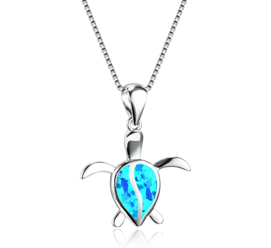 New fashion ladies exquisite turtle necklace gift marine style blue zircon animal necklace for women 2020 jewelry, Silver
New fashion ladies exquisite turtle necklace gift marine style blue zircon animal necklace for women 2020 jewelry, Silver