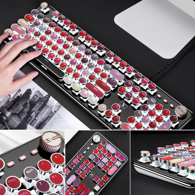K520 Wired Computer Metal 104 Keys Replacement USB Mechanical Ergonomics Keyboard Professional Lipstick Color Gaming Accessory
K520 Wired Computer Metal 104 Keys Replacement USB Mechanical Ergonomics Keyboard Professional Lipstick Color Gaming Accessory