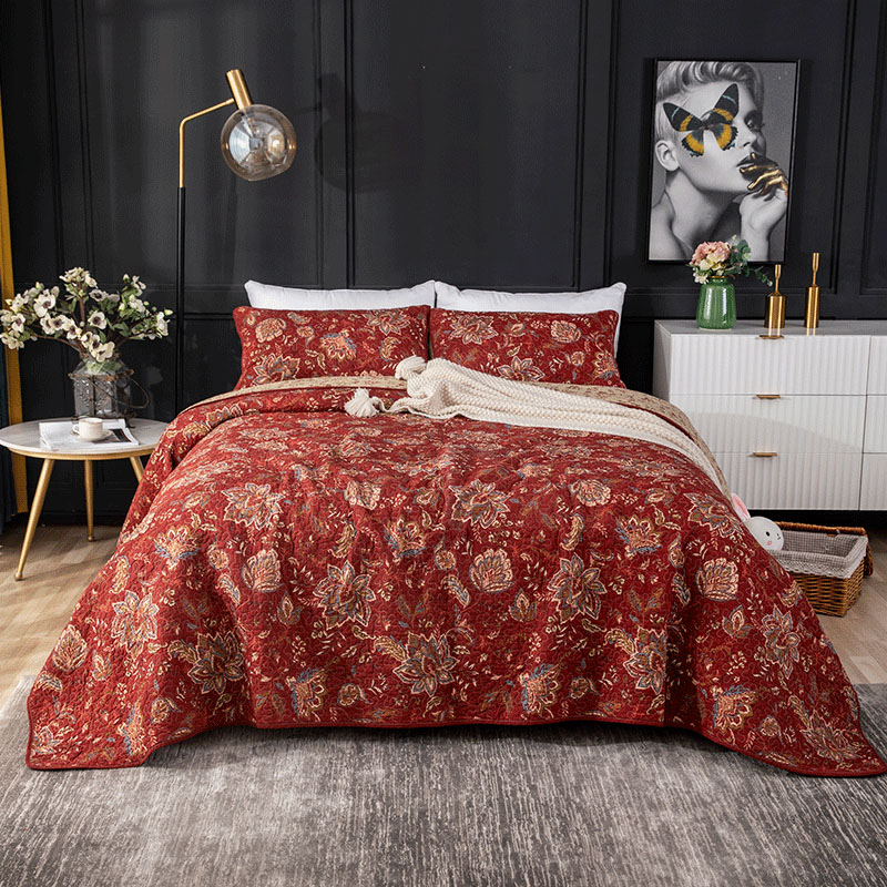 CHAUSUB BedSpreads For Bed Cotton Quilt Set 3PCS Bohemia Print Quilts Quilted Bed Cover Queen Size Coverlet Summer Blanket, Red
CHAUSUB BedSpreads For Bed Cotton Quilt Set 3PCS Bohemia Print Quilts Quilted Bed Cover Queen Size Coverlet Summer Blanket, Red