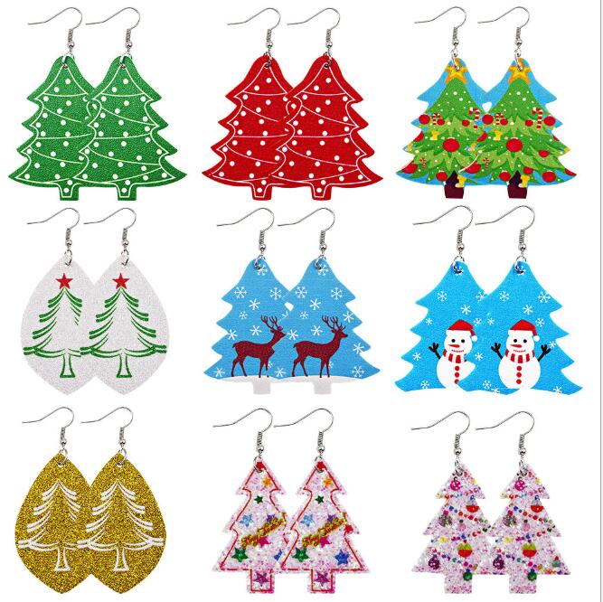 2020 New Christmas Earrings Christmas Tree Snowflake Elk PU Leather Earrings Europe and America Drop Earrings GD607
2020 New Christmas Earrings Christmas Tree Snowflake Elk PU Leather Earrings Europe and America Drop Earrings GD607