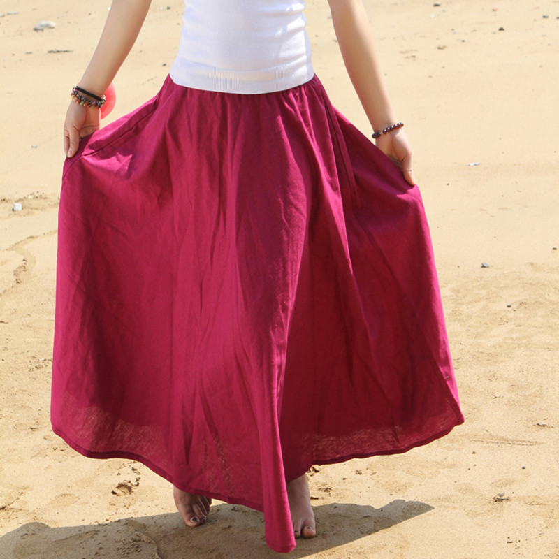 Free Shipping 2020 Fashion Women Summer Spring New Linen Cotton Long Maxi Skirt Elastic Waist Bohemian Beach A-line Ladies Skirt, Beige
Free Shipping 2020 Fashion Women Summer Spring New Linen Cotton Long Maxi Skirt Elastic Waist Bohemian Beach A-line Ladies Skirt, Beige