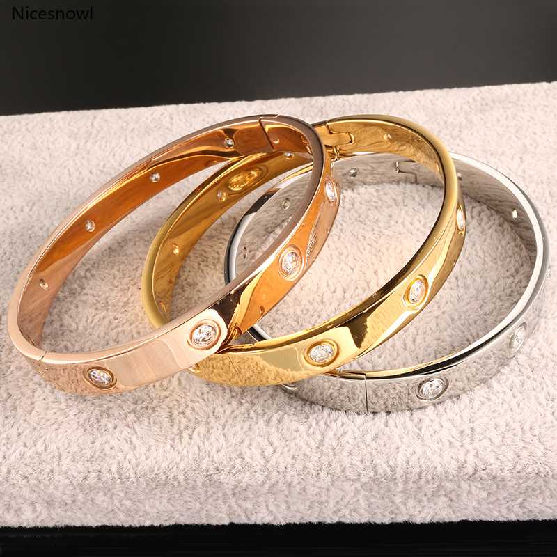 Fashion Brand Women Bracelets & Bangles Open Cuff Design Stainless Steel Crystal Bracelets Luxury Rose Gold Jewelry for Wedding
Fashion Brand Women Bracelets & Bangles Open Cuff Design Stainless Steel Crystal Bracelets Luxury Rose Gold Jewelry for Wedding