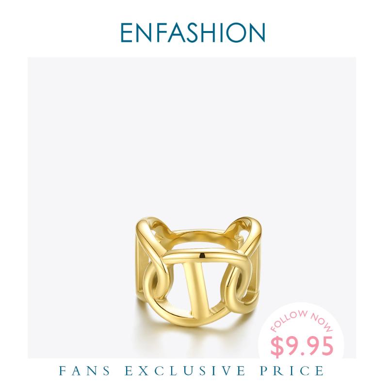 ENFASHION Punk Hollow Rings For Women Party Stainless Steel Fashion Jewelry Gold Color Curved Ring 2020 Anillos Mujer R204056
ENFASHION Punk Hollow Rings For Women Party Stainless Steel Fashion Jewelry Gold Color Curved Ring 2020 Anillos Mujer R204056