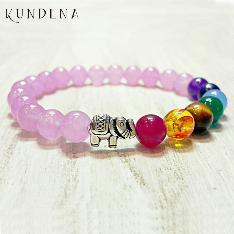 Womens 7 Chakra Beaded Bracelets Pink Stone Beaded Elephant Charm Bracelet Yoga Chakra Bracelet with Elephant
Womens 7 Chakra Beaded Bracelets Pink Stone Beaded Elephant Charm Bracelet Yoga Chakra Bracelet with Elephant
