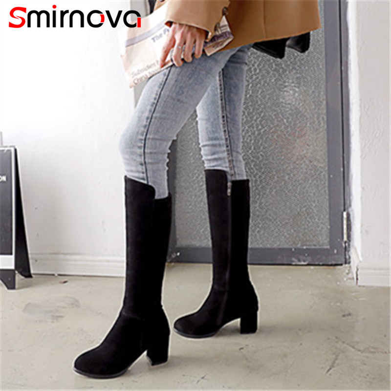 Smirnova TOP FASHION big size shoes zipper 2020 flock long boots ladies winter keep warm knee high boots woman high heel, Black
Smirnova TOP FASHION big size shoes zipper 2020 flock long boots ladies winter keep warm knee high boots woman high heel, Black