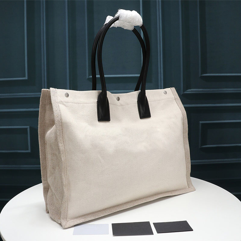 Women handbags Rive Gauche Tote Bag shopping bag handbag all black shopping tote fashion linen Large Beach bags luxury designer travel bag