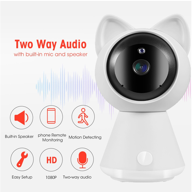 HQCAM 1080P Cat Maid Wireless IP Camera P2P Security Surveillance Night Vision IR Home Security Robot Baby Monitor
HQCAM 1080P Cat Maid Wireless IP Camera P2P Security Surveillance Night Vision IR Home Security Robot Baby Monitor