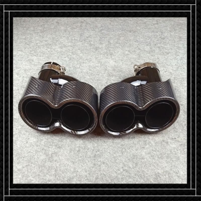 1 pair New Styling H Model Glossy black Stainless Steel Exhaust pipes Car Universal Muffler tip Carbon fiber Car Tailpipe
1 pair New Styling H Model Glossy black Stainless Steel Exhaust pipes Car Universal Muffler tip Carbon fiber Car Tailpipe