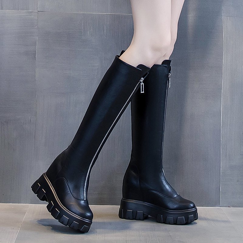 2020 Winter Women Chunky Platform Long Boots Front Zipper PU Leather Knee High Boots Woman Height Increasing Black Botas
2020 Winter Women Chunky Platform Long Boots Front Zipper PU Leather Knee High Boots Woman Height Increasing Black Botas