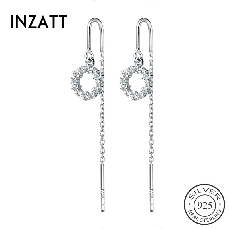 INZAReal 925 Sterling Silver BOhemia Drop Earrings Geometric Round Elegant Short Tassel Earrings For Women Fine Jewelry
INZAReal 925 Sterling Silver BOhemia Drop Earrings Geometric Round Elegant Short Tassel Earrings For Women Fine Jewelry
