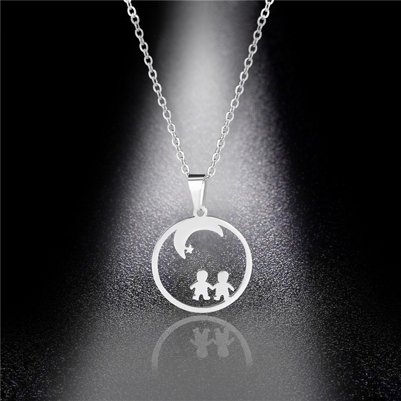Stainless Steel Boy and Girl Necklace European and American Family Couple Xingyue Necklace Accessories Clavicle Chain
Stainless Steel Boy and Girl Necklace European and American Family Couple Xingyue Necklace Accessories Clavicle Chain