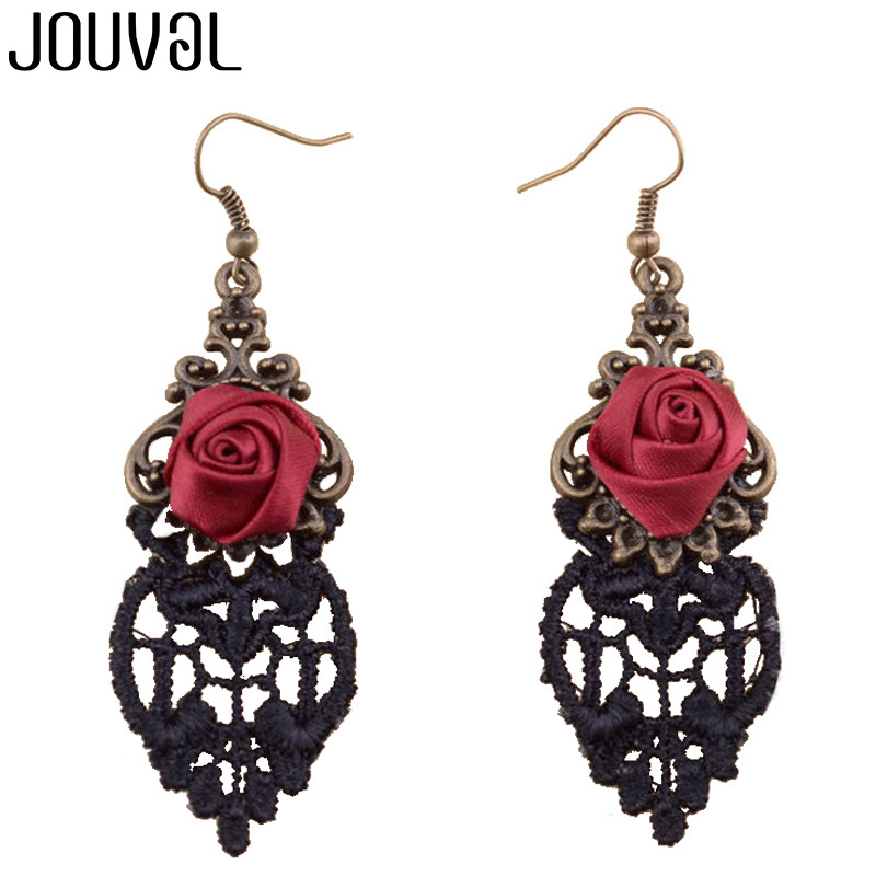 JOUVAL Gothic Rose Lace Dangle Earrings Women Long Red Flower Drop Earrings for Women Dangle Brincos Vintage Jewelry
JOUVAL Gothic Rose Lace Dangle Earrings Women Long Red Flower Drop Earrings for Women Dangle Brincos Vintage Jewelry