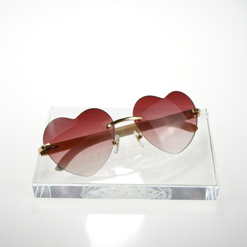 Sunglasses Natural Wood Heart Shape Men Rimless Black White Buffalo Horn Sun Glasses for Summer Driving Pink Shades Oculos Gafas Ch01
Sunglasses Natural Wood Heart Shape Men Rimless Black White Buffalo Horn Sun Glasses for Summer Driving Pink Shades Oculos Gafas Ch01