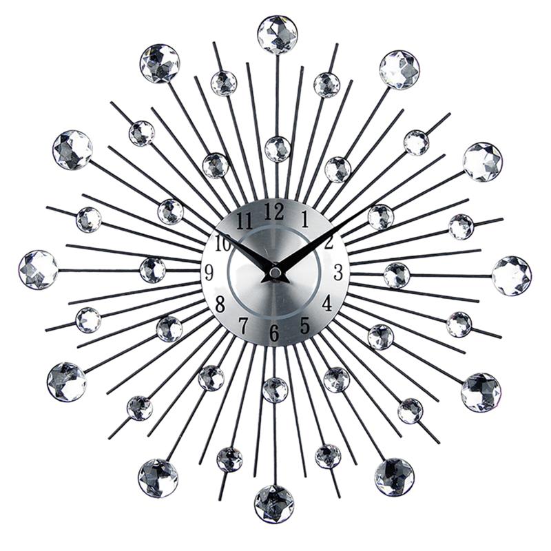 Crystal Wall Clock Personality Artistic Wall Clock Silver Iron Decorative Silent Room Ornament Home Decor
Crystal Wall Clock Personality Artistic Wall Clock Silver Iron Decorative Silent Room Ornament Home Decor