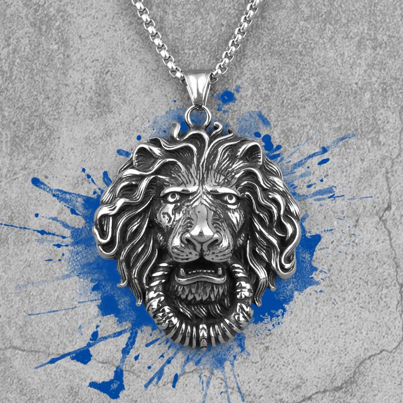 Domineering Lion King Long Men Necklaces Pendant Chain Punk for Boyfriend Male Stainless Steel Jewelry Creativity Gift Wholesale
Domineering Lion King Long Men Necklaces Pendant Chain Punk for Boyfriend Male Stainless Steel Jewelry Creativity Gift Wholesale