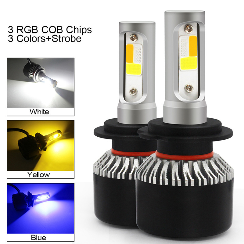 2pcs RGB 72W S2 Car LED Headlight Bulbs H1 H7 H8 H9 H11 90053 90064 Hi/Lo H4 2 9012 880881 Car Styling Auto Fog Light 12V
2pcs RGB 72W S2 Car LED Headlight Bulbs H1 H7 H8 H9 H11 90053 90064 Hi/Lo H4 2 9012 880881 Car Styling Auto Fog Light 12V