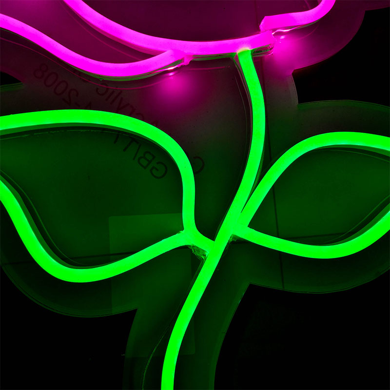 Rose Sign Romantic Night Bar Home Bedroom Lighting wall decoration neon light 12 V Super Brigh