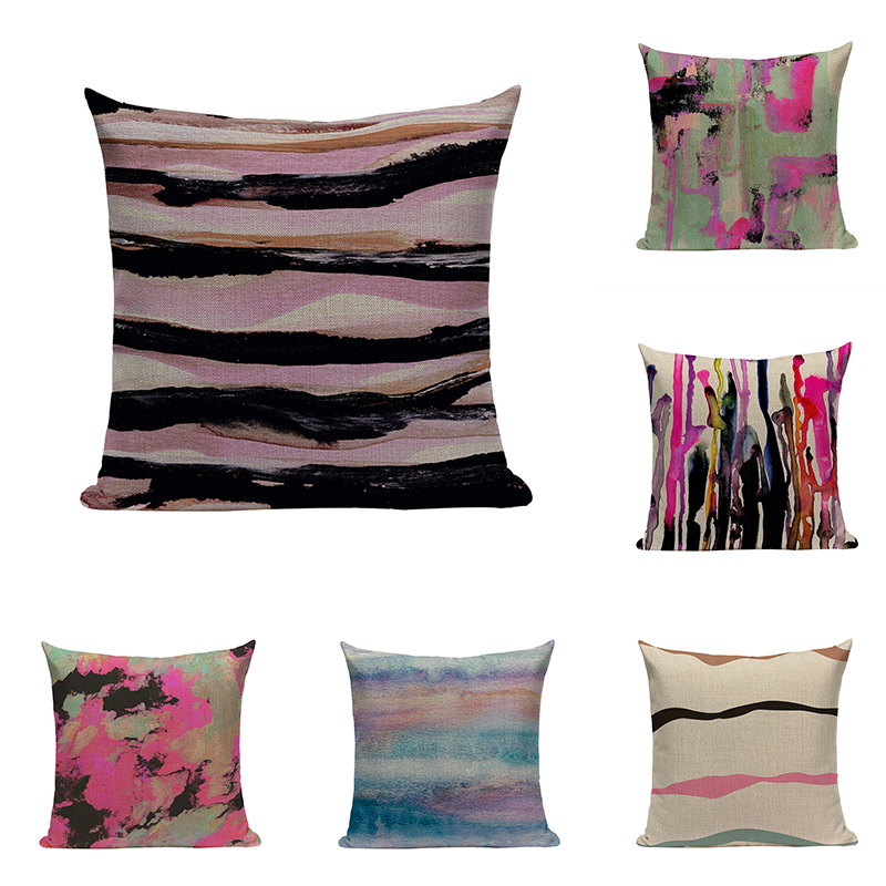 Linen Abstract Art Watercolor Cushion Cover Throw Pillow Pillowcase Color Waves Stripes Purple Car Sofa Home Decor Pillow Cover, Colour 08
Linen Abstract Art Watercolor Cushion Cover Throw Pillow Pillowcase Color Waves Stripes Purple Car Sofa Home Decor Pillow Cover, Colour 08