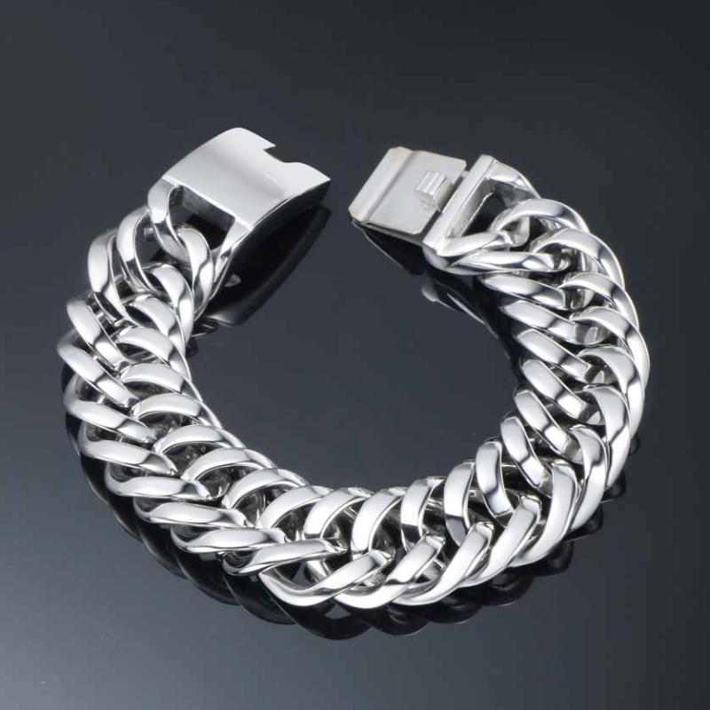 21MM Wide Heavy 316L Stainless Steel Men Bracelet Male Curb Chain Link Mens Bracelets Massive Wrist Hand Jewellery Gifts For Man
21MM Wide Heavy 316L Stainless Steel Men Bracelet Male Curb Chain Link Mens Bracelets Massive Wrist Hand Jewellery Gifts For Man