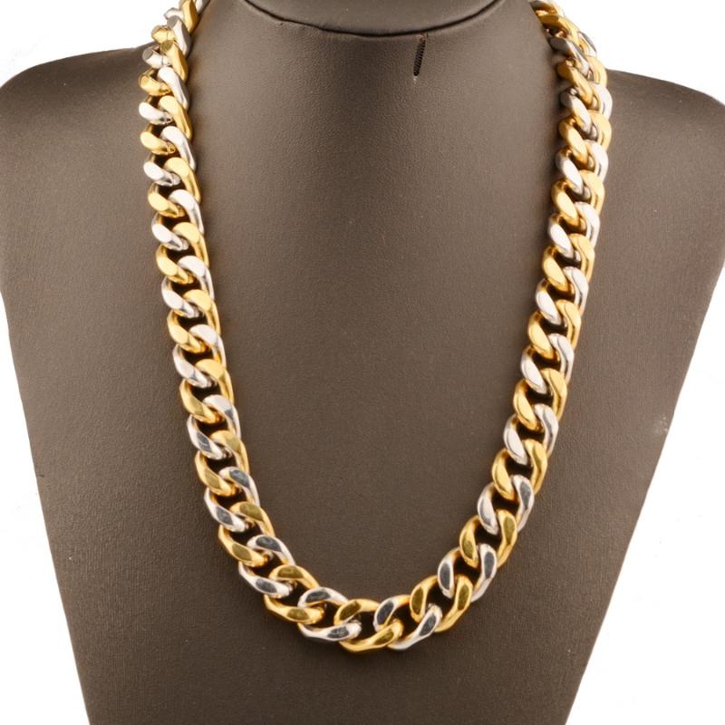 Hip Hop Cool Huge Stainless Steel Silver Color&Gold Cuban Curb Chain Men's Women's Daily Jewelry Necklace Or Bracelet 11mm 7-40
Hip Hop Cool Huge Stainless Steel Silver Color&Gold Cuban Curb Chain Men's Women's Daily Jewelry Necklace Or Bracelet 11mm 7-40