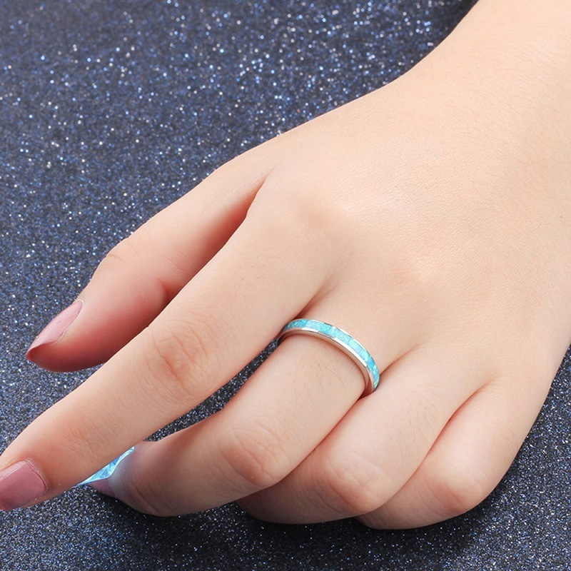 Exquisite White / Blue Fire Opal Ring Simple Wedding Engagement Ring For Man Woman Fashion Gift
Exquisite White / Blue Fire Opal Ring Simple Wedding Engagement Ring For Man Woman Fashion Gift