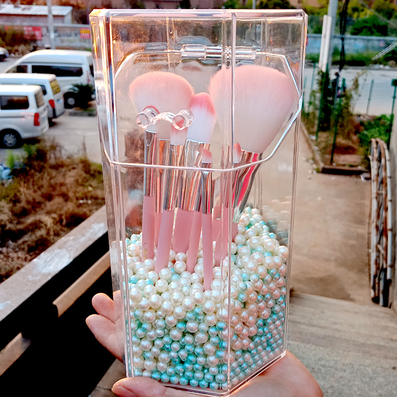Luxury Acrylic makeup brush holder Pearl bucket beauty brush container pen container desktop without
Luxury Acrylic makeup brush holder Pearl bucket beauty brush container pen container desktop without