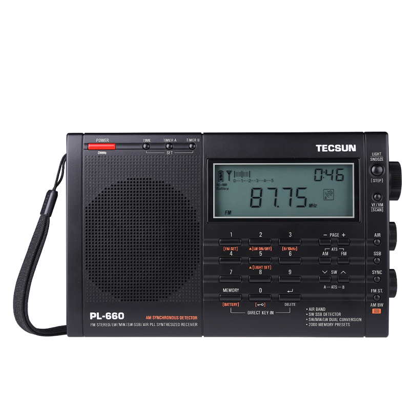 Tecsun PL-660 Portable High Performance Full Band Digital Tuning Stereo Radio FM AM Radio SW SSB Multi-functions Digital Display
Tecsun PL-660 Portable High Performance Full Band Digital Tuning Stereo Radio FM AM Radio SW SSB Multi-functions Digital Display