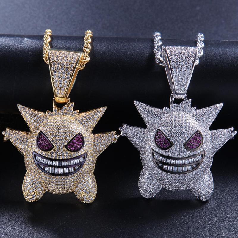 Hip Hop Jewelry Mask Gengar Necklace New Arrival Pendant Cubic Zircon Copper Necklace Iced Out Chain Mens Gift
Hip Hop Jewelry Mask Gengar Necklace New Arrival Pendant Cubic Zircon Copper Necklace Iced Out Chain Mens Gift