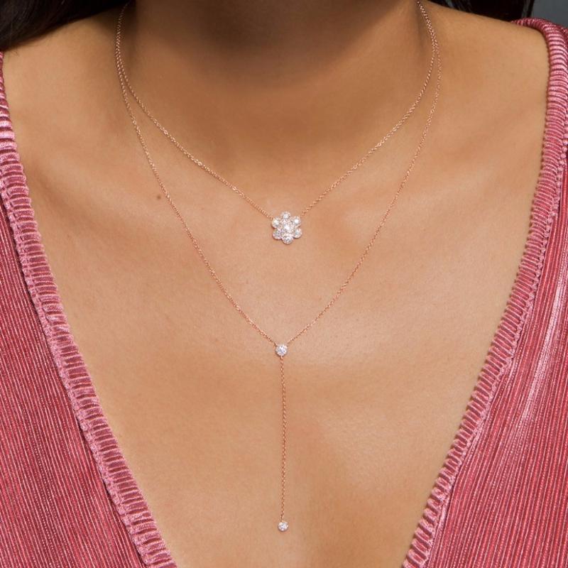 Gold color micro pave cz flower pendant necklace 41+5cm beautiful women fashion trendy jewelry
Gold color micro pave cz flower pendant necklace 41+5cm beautiful women fashion trendy jewelry